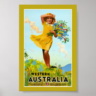 Western Australia Restored Vintage Travel Poster