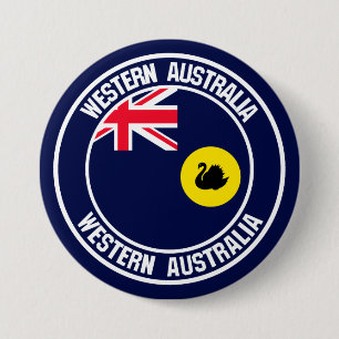 Western Australia Round Emblem 7.5 Cm Round Badge