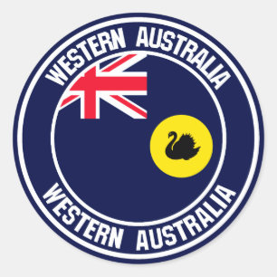 Western Australia Round Emblem Classic Round Sticker