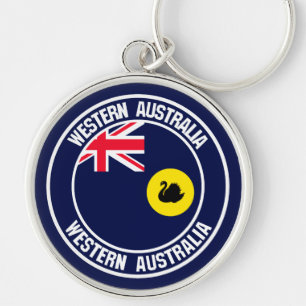 Western Australia Round Emblem Key Ring