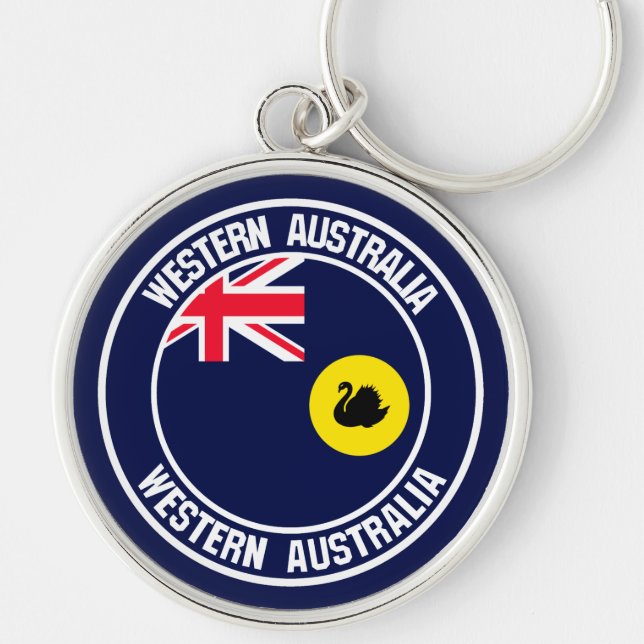 Western Australia Round Emblem Key Ring (Front)