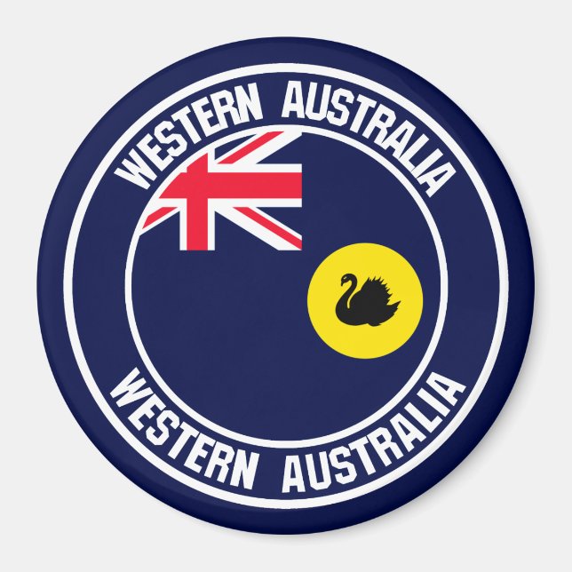 Western Australia Round Emblem Magnet (Front)