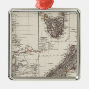 Western Australia Tasmania and New Zealand Metal Tree Decoration