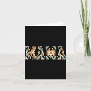 Western aztec mama country cowhide mother's day card