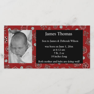 Western Baby Birth Announcement