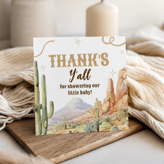 Western Baby Shower Favor Tag