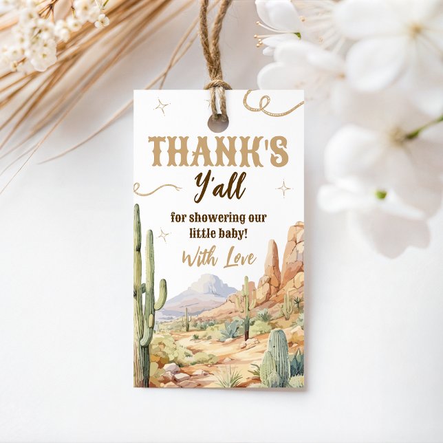 Western Baby Shower Favor Tag (Creator Uploaded)