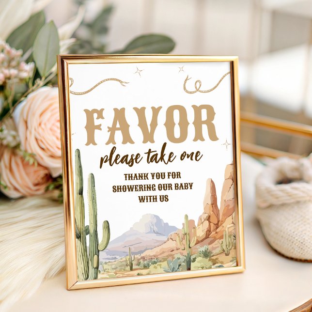 Western Baby Shower Favors Sign (Creator Uploaded)