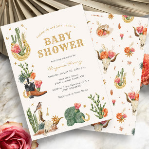 Western Baby Shower Invitation