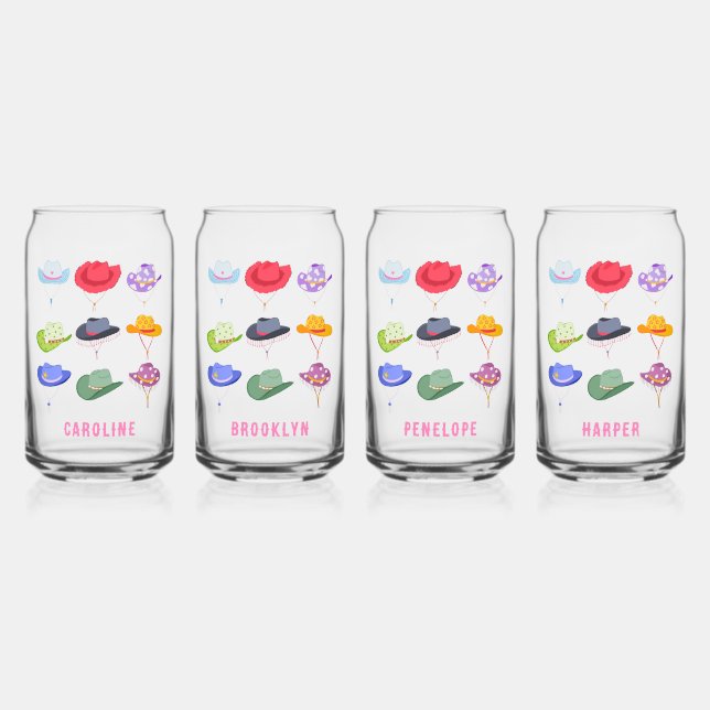 Western Bachelorette Party Favour Drinkware Set Can Glass (Front)