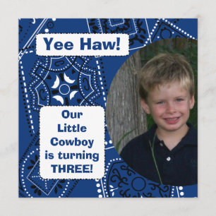 Western Bandanna Cowboy Birthday Invitation