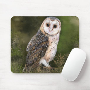 Western Barn Owl - Painting Mouse Pad