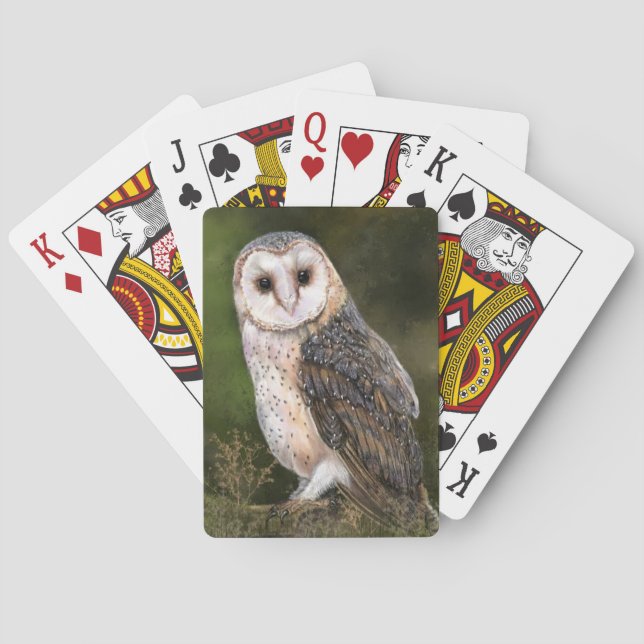 Western Barn Owl Playing Cards (Back)
