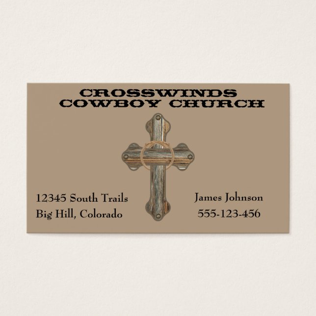 Western Barn Wood Cross With Rope (Front)