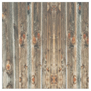 Western Barn Wood Print #2 Fabric