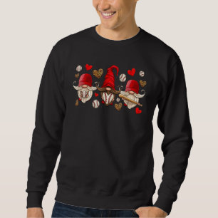 Western Baseball Gnome Leopard Baseball Player Men Sweatshirt