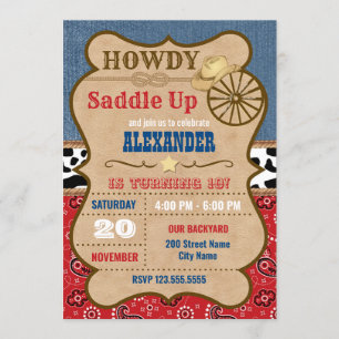 Western Birthday Party Invitation