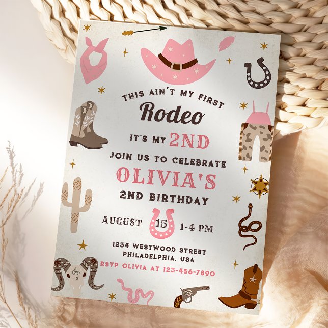 Western Birthday Rustic 2nd Birthday Party Invitation (Creator Uploaded)