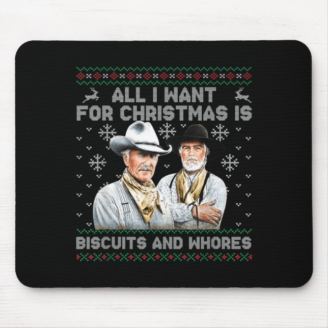 Western Biscuits And S Christmas Quote  Mouse Pad (Front)