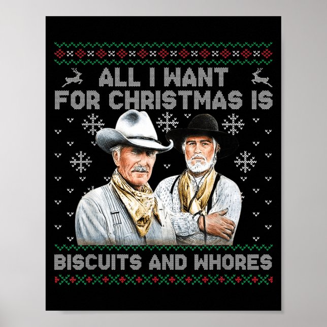 Western Biscuits And S Christmas Quote  Poster (Front)