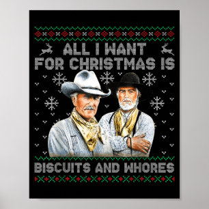 Western Biscuits And S Christmas Quote Poster
