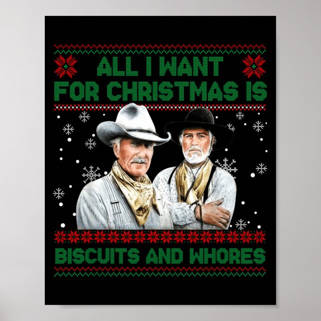 Western Biscuits And S Christmas Quote  Poster (Front)