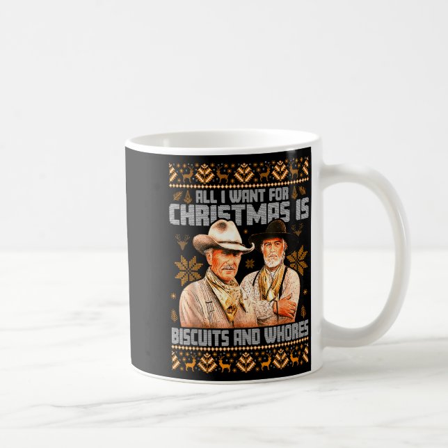 Western Biscuits And S Christmas Ugly  Coffee Mug (Right)