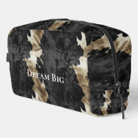 Western Black Cream Gold Cowgirl Cowhide