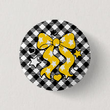 Western Black & Gold Game Day Star Bow