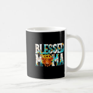 Western blessed cow mama cow print mum mother's da coffee mug
