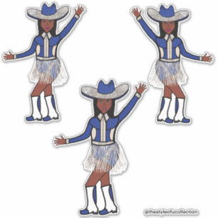Western Blue Silver Stickers #1