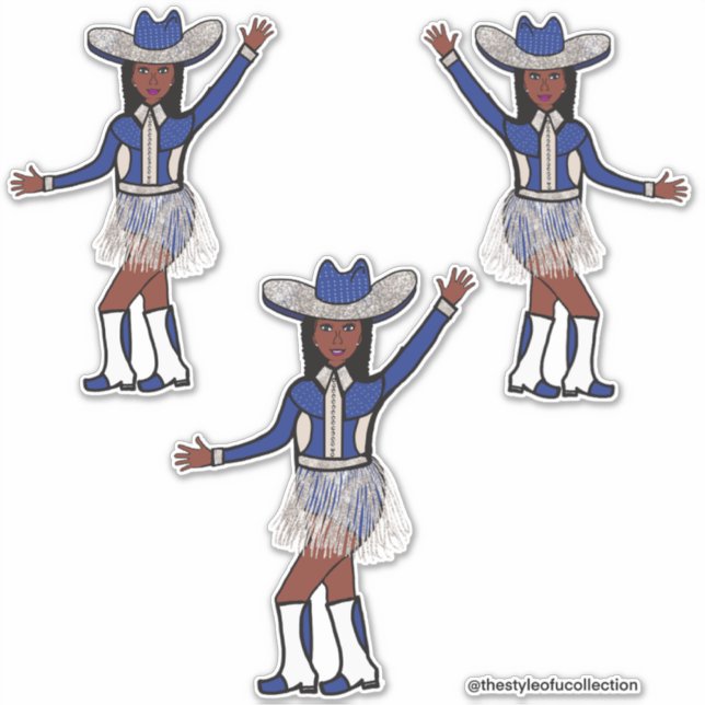 Western Blue Silver  Stickers #1 (Front)