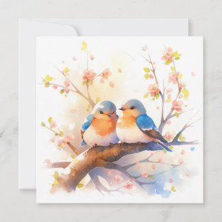 Western Bluebirds Holiday Card