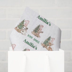 Western Boho Baby Girl First Christmas  Tissue Paper