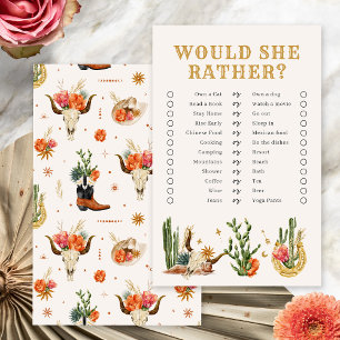 Western Boho Bridal Shower Game