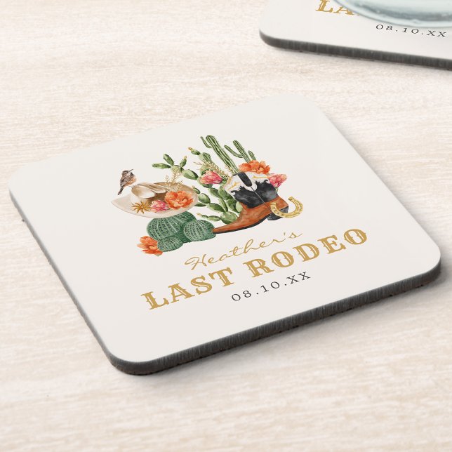 Western Boho Coaster (Western Theme Last Rodeo Boho Beverage Coaster by Painted Paperie
)