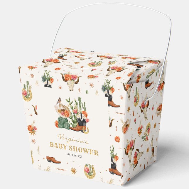 Western Boho Favour Box (Colorful Western Boho Favor Boxes with Cactus by Painted Paperie
)