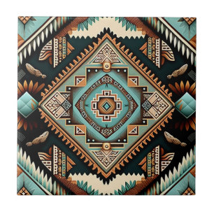 Western Boho Pattern  Ceramic Tile