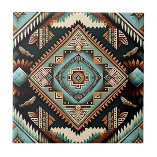 Western Boho Pattern  Ceramic Tile