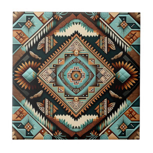 Western Boho Pattern Ceramic Tile
