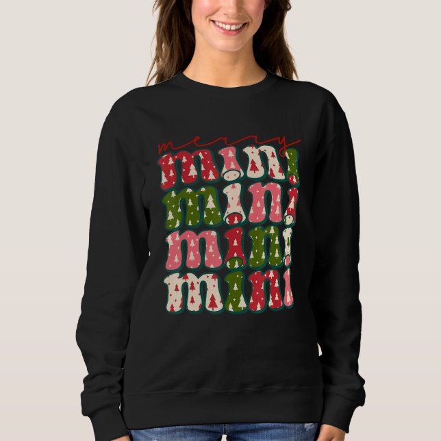 Western Boho Retro Christmas Mimi Mom Mother Sweatshirt (Front)