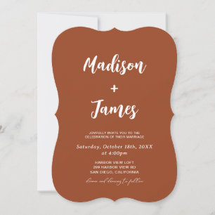 Western Boho Terracotta Wedding Invitation