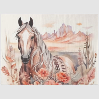 Western BoHo Watercolor Decoupage Tissue Paper