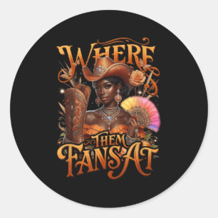 Western Boot Halloween Southern Cowgirl Where Them Classic Round Sticker