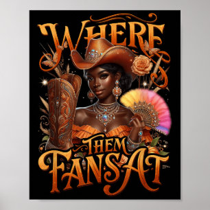 Western Boot Halloween Southern Cowgirl Where Them Poster