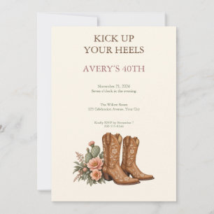 Western Boots Birthday Party Invitation