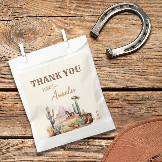 Western Boy A Little Cowboy Rustic Baby Shower Favour Bag (Creator Uploaded)