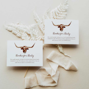 Western Boy Baby Shower Books for Baby Enclosure Card