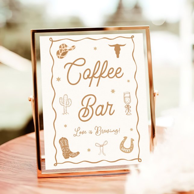 Western Bridal Shower Coffee Bar Poster (Creator Uploaded)
