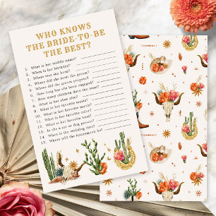 Western Bridal Shower Game